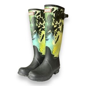 Hunter Botanical‎ Print Wellington Boots